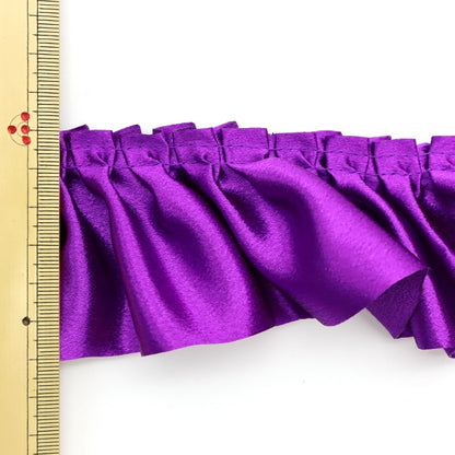 [From quantity 5] frillsRibbonTape "Saten Box Frill Width about 6.5cm 30 Color Edo Purple 650BF-30"