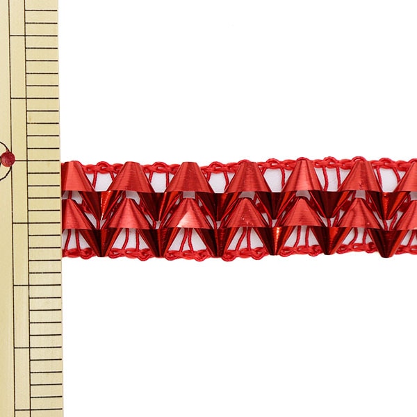 [From quantity 5] HandicraftTrim 『Glitter trim Width about 1.7cm 4 color red 1416-2]