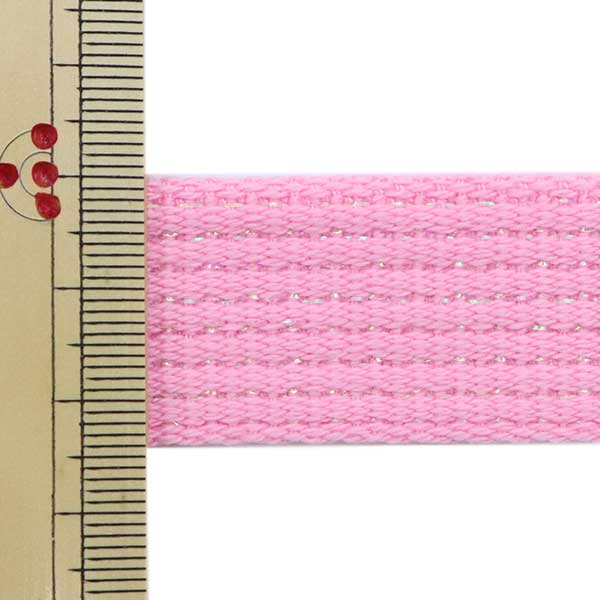 [From quantity 5] Handicraft tape "Color tape width about 2.5cm Lame pink TPPL25-L"