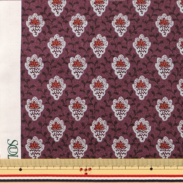 [Aus Menge 5] Stoff "Souleiado Soleado Sheeting Petit Fleur de Shancasis Wein SLF-518R"