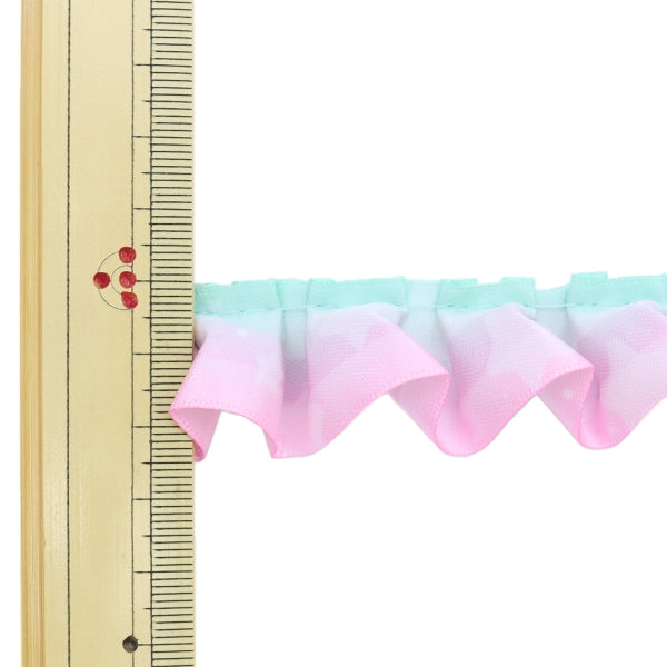 [From quantity 5] Ribbon "Yumeiro FrillRibbon Width about 2.4cm ICRK-010]