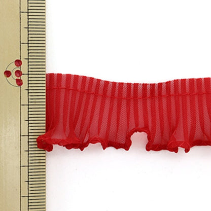 [From quantity 5] frillsRibbonTape "Tetron Frill Width about 2.5cm 11th color" Watanabe Kogyo Co., Ltd.