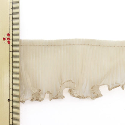 [From quantity 5] frillsRibbonTape "Tetron Frill Width about 5cm 9th color" Watanabe Fukin Kogyo Co., Ltd.