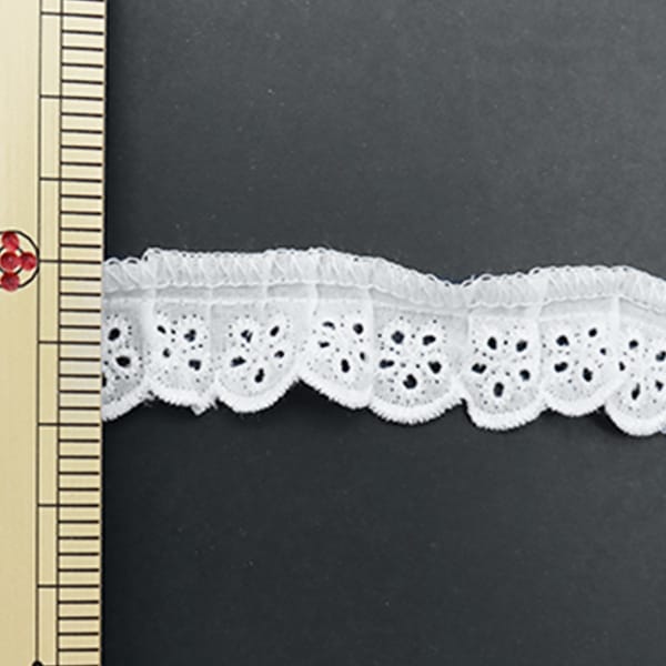 [From quantity 5] Race "Cotton frill width about 2.5cm 1st color 5020F-1"