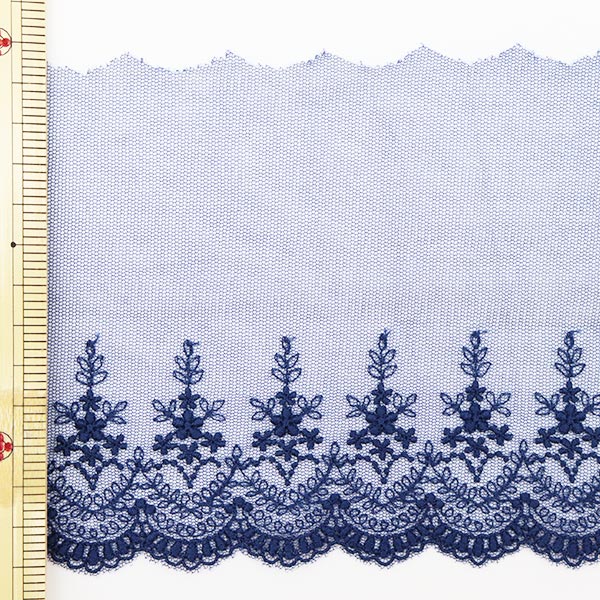 [From quantity 5] RaceRibbonTape "Tulle lace wide indigo T24368-17"