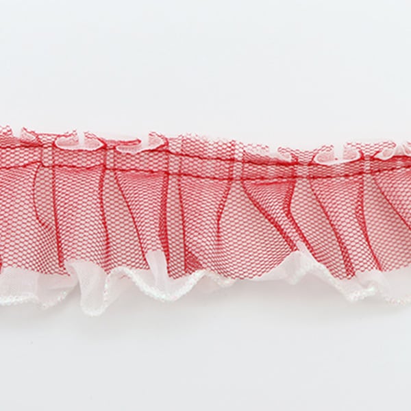 [수량 5에서] 레이스 "Tulle Box Frill 5th Red IR005"