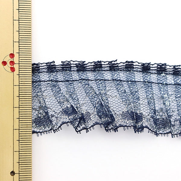 数量5から】 レース 『ラッセルフリル 15S番色 紺 YD03415』 – Yuzawaya