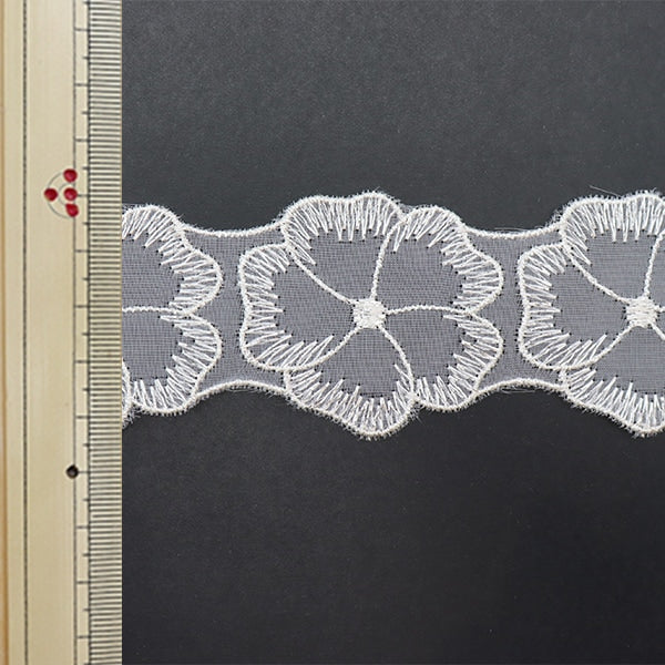 [From quantity 5] RaceRibbonTape "Silver Lamenylon Lace Silver 873003"