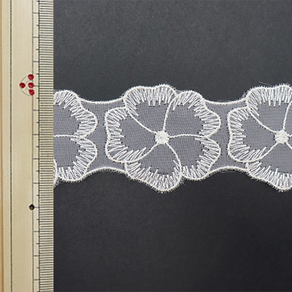 [From quantity 5] RaceRibbonTape "Silver Lamenylon Lace Silver 873003"