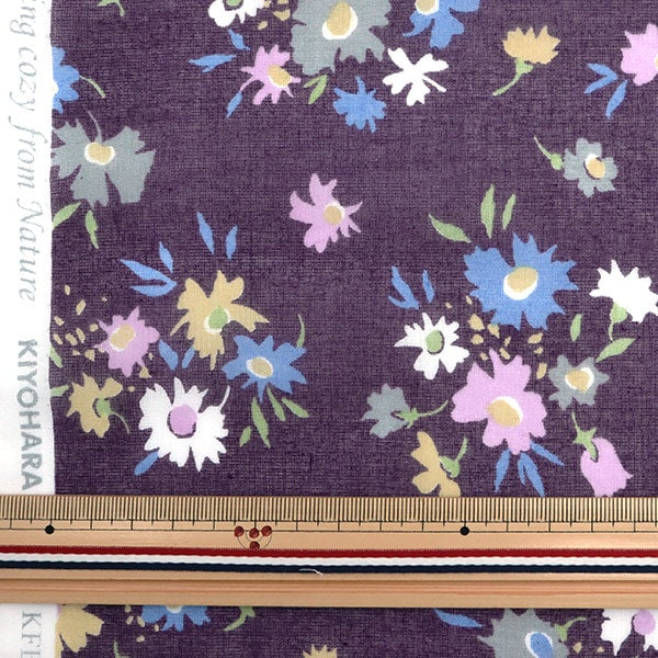 [À partir de 5] Tissu "Emiko Collection Cotton Boil sur le surfinia (Saffinia) Violet VLE1018"