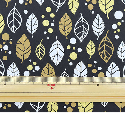 Washi "Nordic Pattern @ Zen Paper No.3 Leaf Black 1/6 크기"