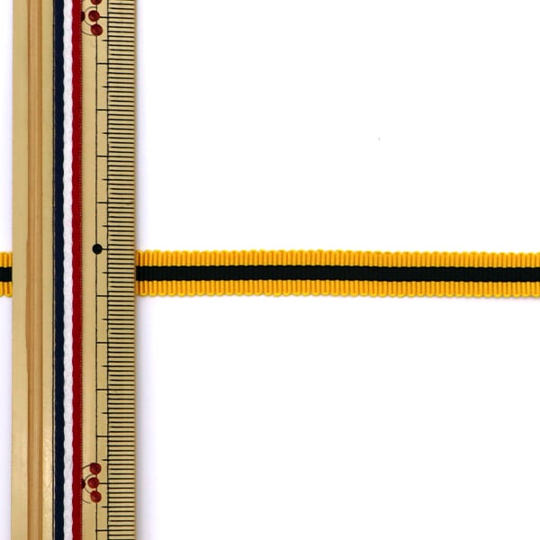 リボン 『1反売り 先染めペタシャムリボン 9mm幅×約3m巻 黄色 662番色』