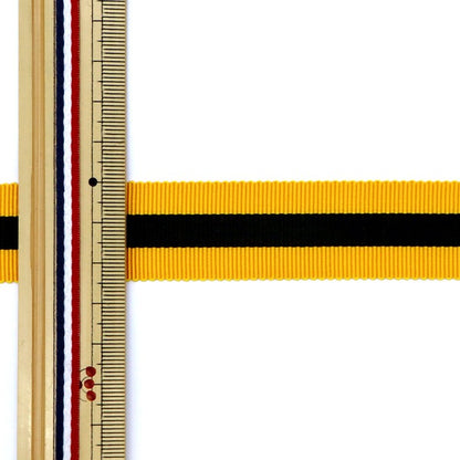 リボン 『1反売り 先染めペタシャムリボン 25mm幅×約3m巻 黄色 662番色』
