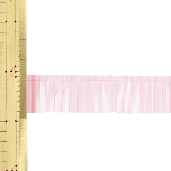 FrillRibbonTape "Pleated FrillsRibbon 3.8cm width x about 5m 1 anti -sale pink W57700 "