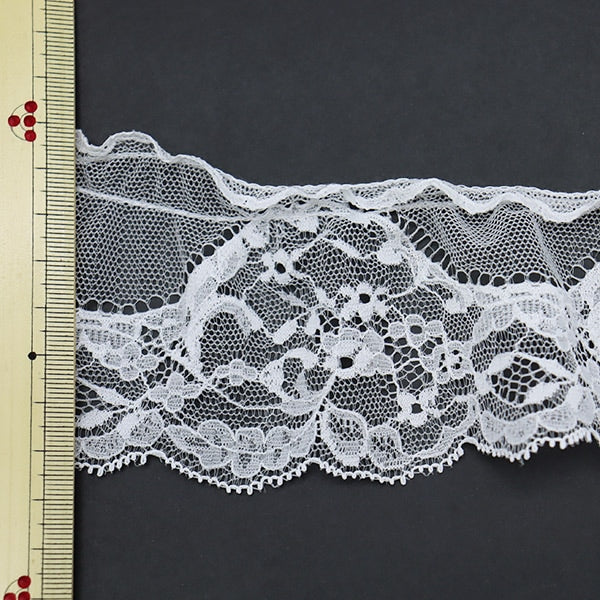 [From quantity 5] RaceRibbonTape "Russell Frill Lace Off White 76804F"