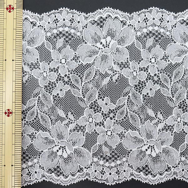 [Dalla quantità 5] nastro ribon in pizzo "Russell Lace largo -bianco fr18002"