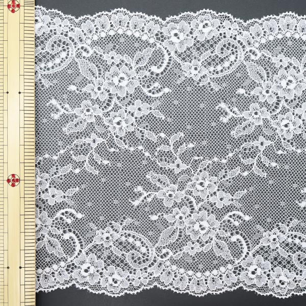 [De quantité 5] ruban de ribon en dentelle "Russell dentelle large au bord du blanc FR18016"