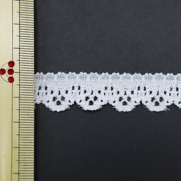 [Aus Quantität 5] Lace Ribon Tape "Stretch Russell Lace Off White F1009"