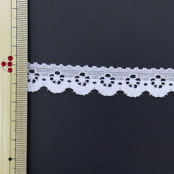 [From quantity 5] RaceRibbonTape "Stretch Russell Lace Off White F1018"