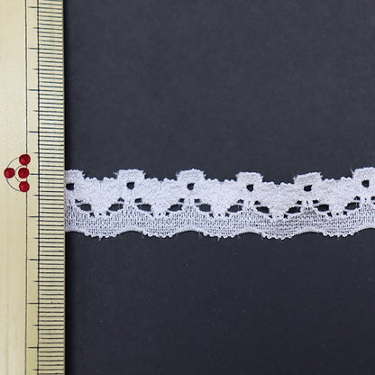 [From quantity 5] RaceRibbonTape "Stretch Russell Lace Off White F1019"