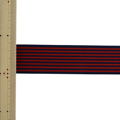 [Aus Quantität 5] Handwerkband "West Stripe Stretch Tape 355 Color Navy Blue X Red 114-349"