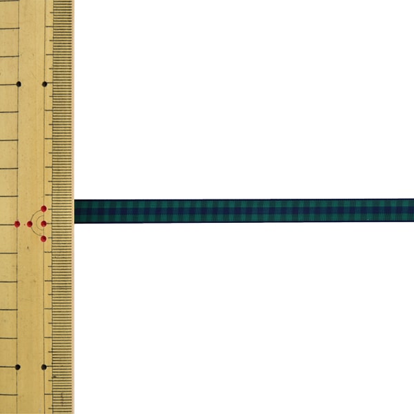 【数量5から】 リボン 『チェックリボン 4749K 8番色』 MOKUBA 木馬
