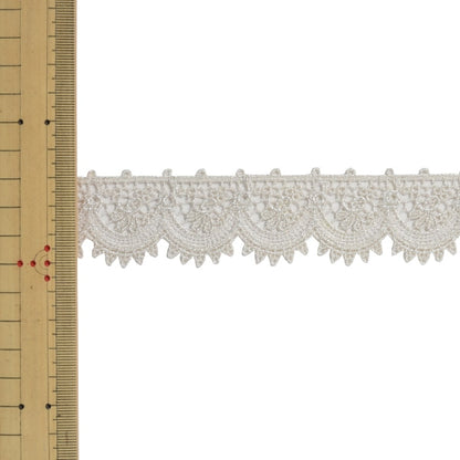 [De la quantité 5] ruban de dentelle ringon "Lage chimique métallique 61715K 00 Couleur" Mokuba Wood Horse