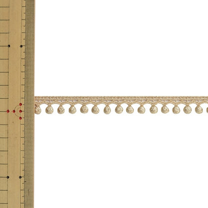 [De la cantidad 5] Cinta de ribona de encaje "Lace químico metálico 61726K 00 Color" Mokuba Wood Caballo