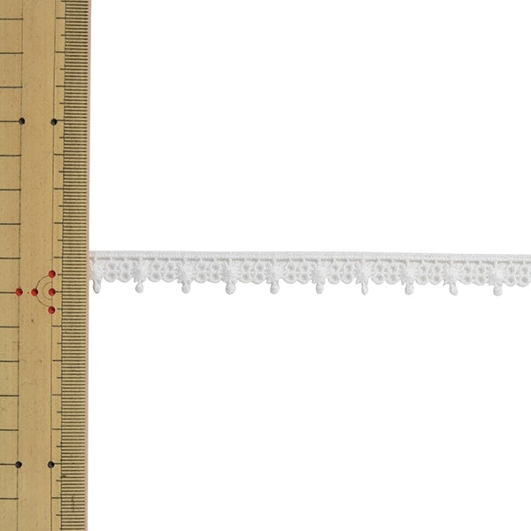 [Dalla quantità 5] nastro ribon in pizzo "pizzo chimico 61672k 00 a destra" MOKUBA WOORS WOORS