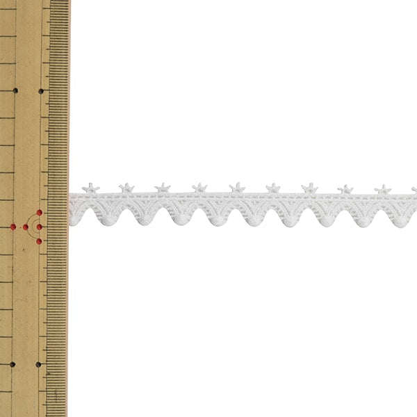 [Aus Quantität 5] Lace Ribon Tape "Chemische Spitze 61676K 00 Farbe" Mokuba Wood Horse