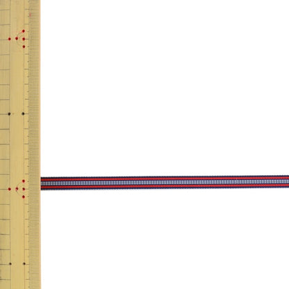 [来自数量5] 丝带 “条纹格洛格林丝带 宽度约9mm 4th颜色SIC-1001]