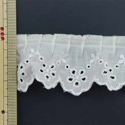 [Aus der Menge 5] Spitzen-Ribon-Klebeband "Baumwollfrill 3. Farbe 4662F-3"