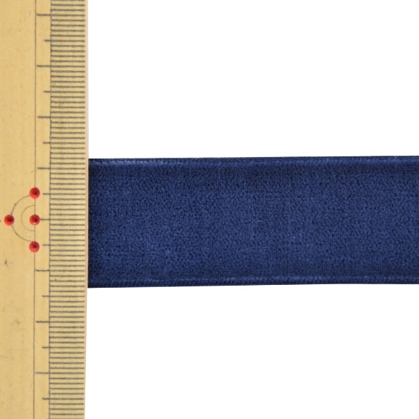 Ribbon "velvetRibbon 25mm width x about 3m volume 370 No. Navy "