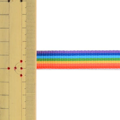 [Из количества 5] Лента "Радужная полоса ГлогланЛента Ширина около 1,5 см 1-й цвет SIC-1007"