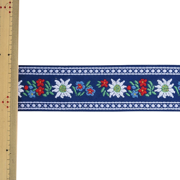 [From quantity 5] HandicraftTrim "Tyrol Tape 5263Y Width about 5.5cm 2 color" mokuba wood horse