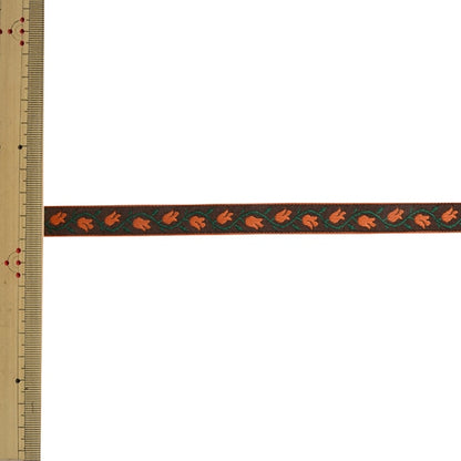 [From quantity 5] HandicraftTrim "Tyrol Tape 5295Y Width about 1.5cm 3rd color" mokuba wood horse