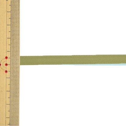 Ribbon "1 anti -sale double -sided satinRibbon Width about 6mm x about 10m Moss Green "