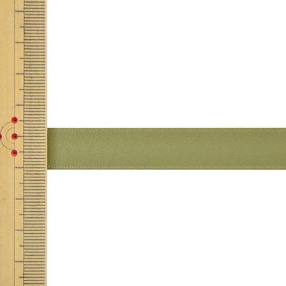 Ribbon "1 anti -sale double -sided satinRibbon Width about 1.3cm x about 10m Moss Green "