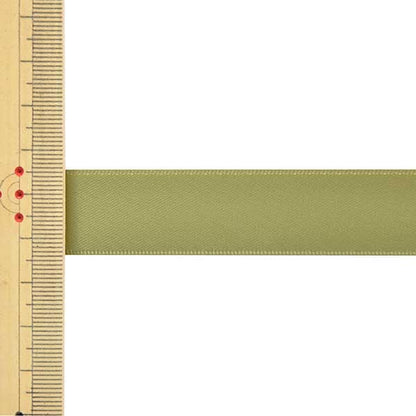 Ribbon "1 anti -sale double -sided satinRibbon Width about 1.9cm x about 3m volume Moss Green "