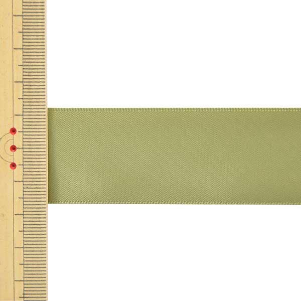 Ribbon "1 anti -sale double -sided satinRibbon About 2.8cm wide x about 3m Moss Green "