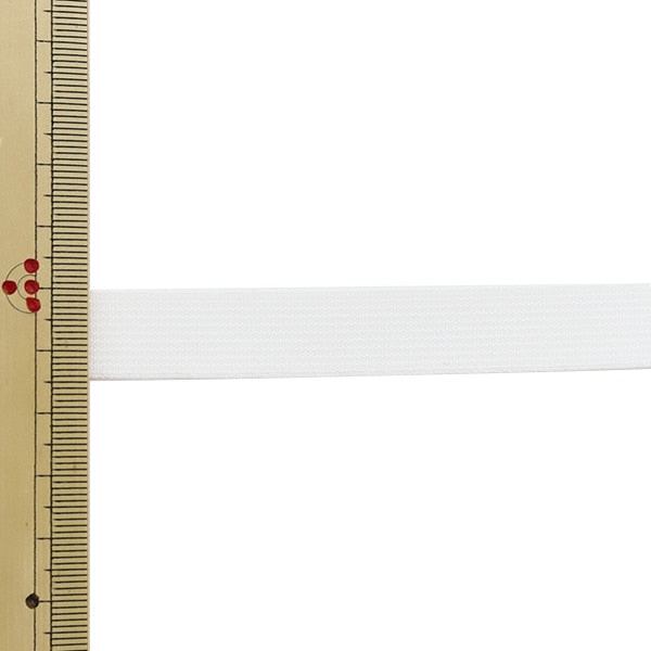 【数量5から】 ゴム 『ライクラ 織ゴム 幅1.5cm 白 LY-15-W』