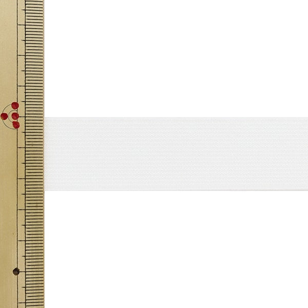 【数量5から】 ゴム 『ライクラ 織ゴム 幅2.5cm 白 LY-25-W』