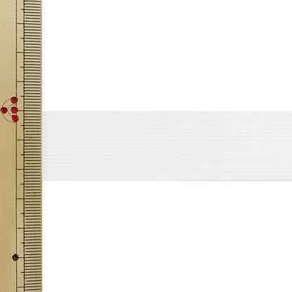 【数量5から】 ゴム 『ライクラ 織ゴム 幅2.5cm 白 LY-25-W』