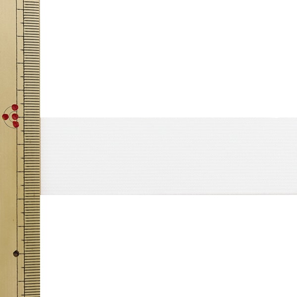 【数量5から】 ゴム 『ライクラ 織ゴム 幅3cm 白 LY-30-W』