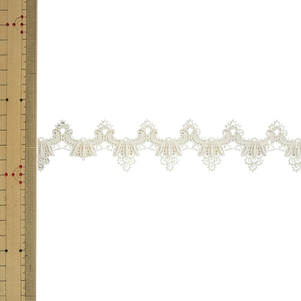 [Aus Quantität 5] Spitze Ribon Tape "Chemische Spitze 61612ck 12." Mokuba Wood Horse