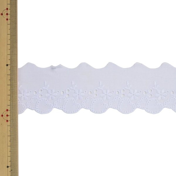 [Aus Quantität 5] Spitze Ribon -Klebeband "Baumwollspitze 6885k 2. Farbe" Mokuba Wood Horse