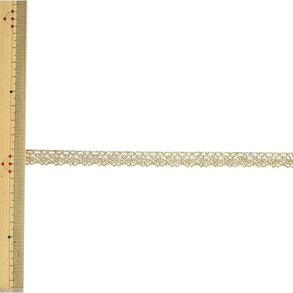 【数量5から】 レースリボンテープ 『メタリックレース 3014K 5番色』 MOKUBA 木馬