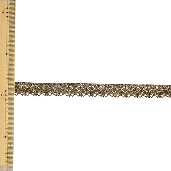 【数量5から】 レースリボンテープ 『メタリックレース 3015K 7番色』 MOKUBA 木馬