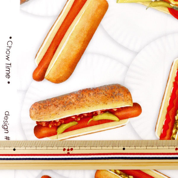 [الكمية من 5] قماش "Inkjet Print Hot Dog 19783-202" قطن أمريكي