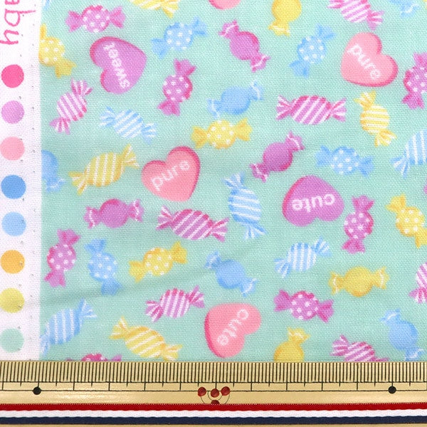 [From quantity 5] Fabric "Yawara Double Gauze Favorite Baby Candy Green OKBF-38"